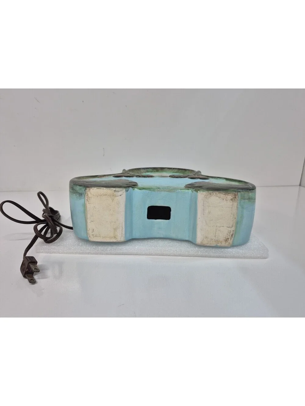 Vintage Lanshire Corded Electric Mantle Desk Hand Painted Clock Tested Works